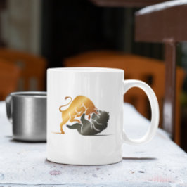 Börsenhandel für Bull- und Bärenmärkte Kaffeetasse