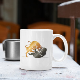 Börsenhandel für Bull- und Bärenmärkte Kaffeetasse