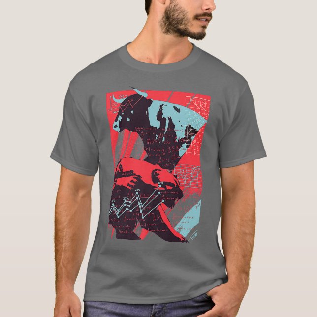 Börsenhandelsbeere und -bullen Premium T-Shirt (Vorderseite)