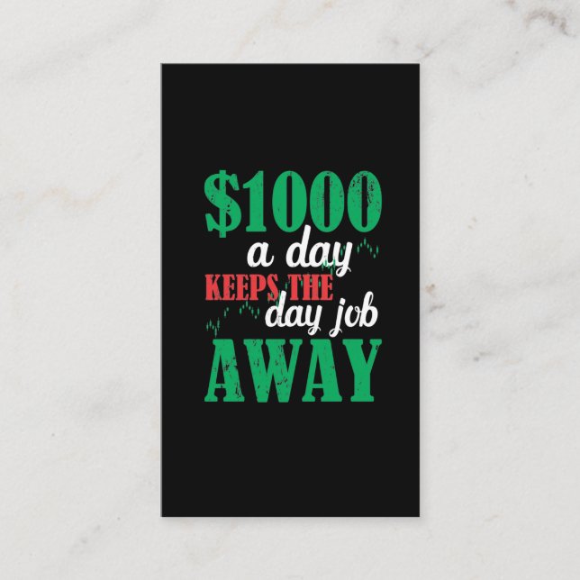 Börsenhändler Börsenhändler Joke Visitenkarte (Vorderseite)