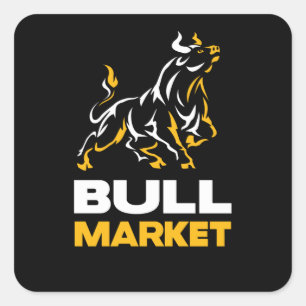 Börsenhändler Wallstreet-Investor Quadratischer Aufkleber