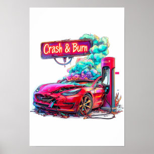 Börsenkrach & Brennen, EV Elon Musk z.B. Poster