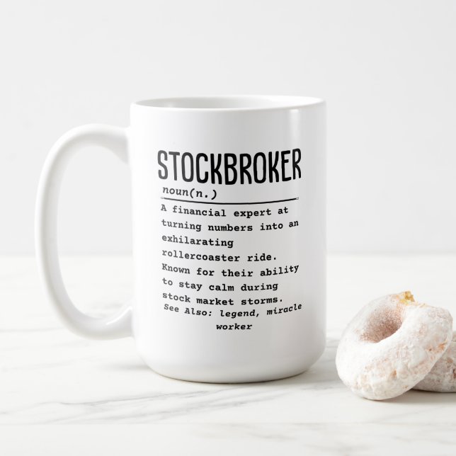 Börsenmakler Kaffeetasse (Mit Donut)