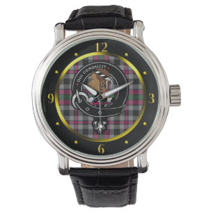 Borthwick Clan Abzeichen & Tartan Armbanduhr