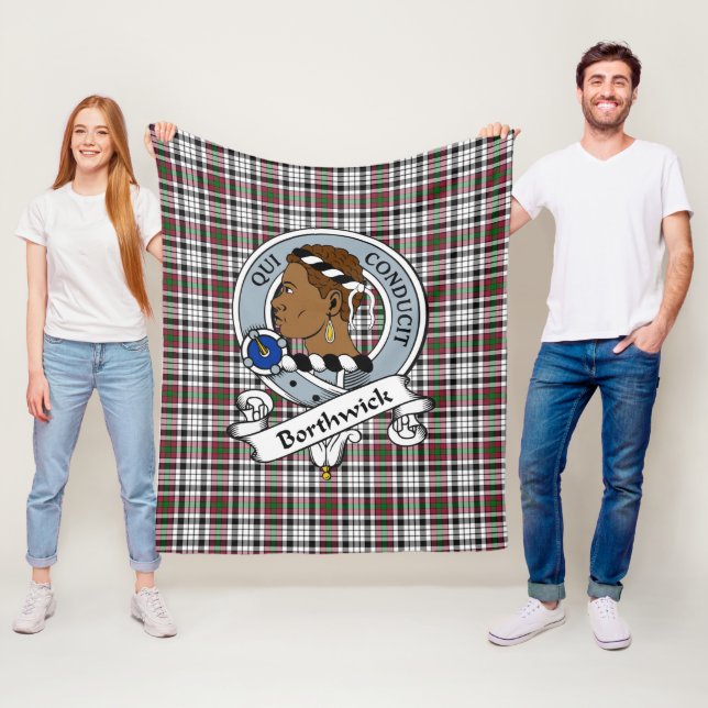 Borthwick Clan Abzeichen Tartan Kariert Fleecedecke (Beispiel)