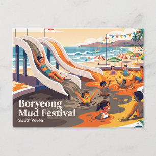 Boryeong-Schlammfestival Südkorea Postkarte