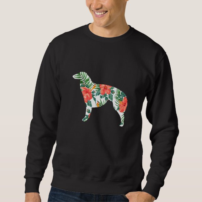 Borzoi Aloha Hawaiian Dog Sweatshirt (Vorderseite)