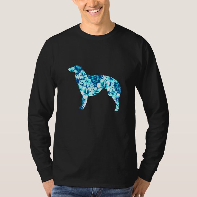Borzoi Aloha Hawaiian Hund 1 T-Shirt (Vorderseite)