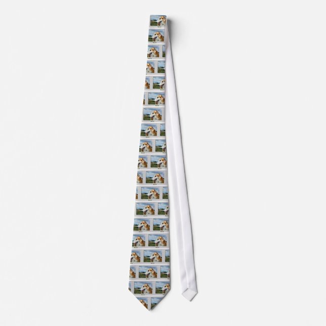 Borzoi Art Gifts Krawatte (Vorderseite)