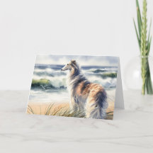 Borzoi auf der Düne