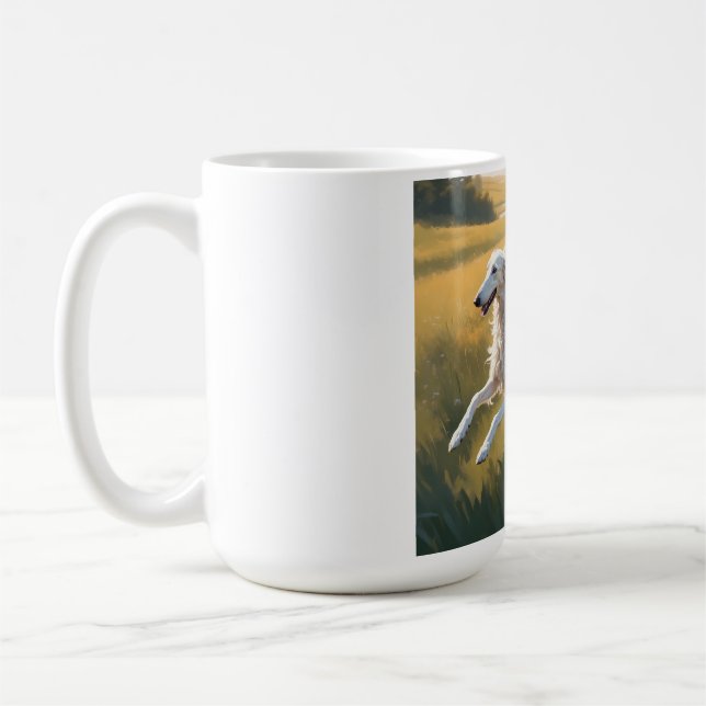 Borzoi Elegant Breed Coffee Tasse (Links)