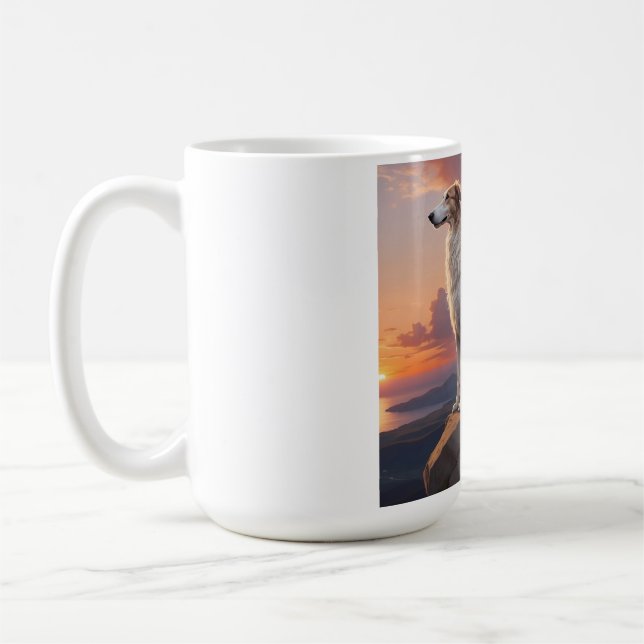 Borzoi Elegant Breed Coffee Tasse (Links)