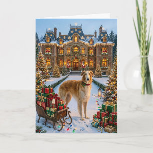 Borzoi-Feiertag Feiertagskarte