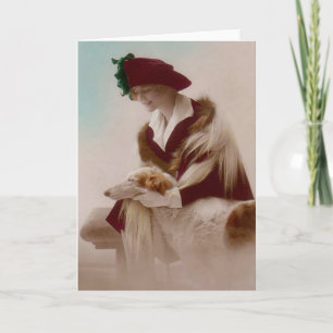 Borzoi Friend Card Karte