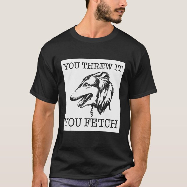 Borzoi funny dog lover gift_1 T-Shirt (Vorderseite)