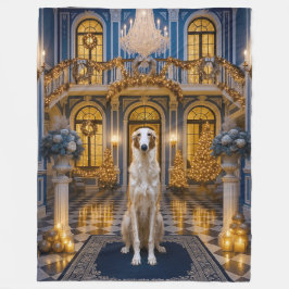 Borzoi Holiday  Fleecedecke
