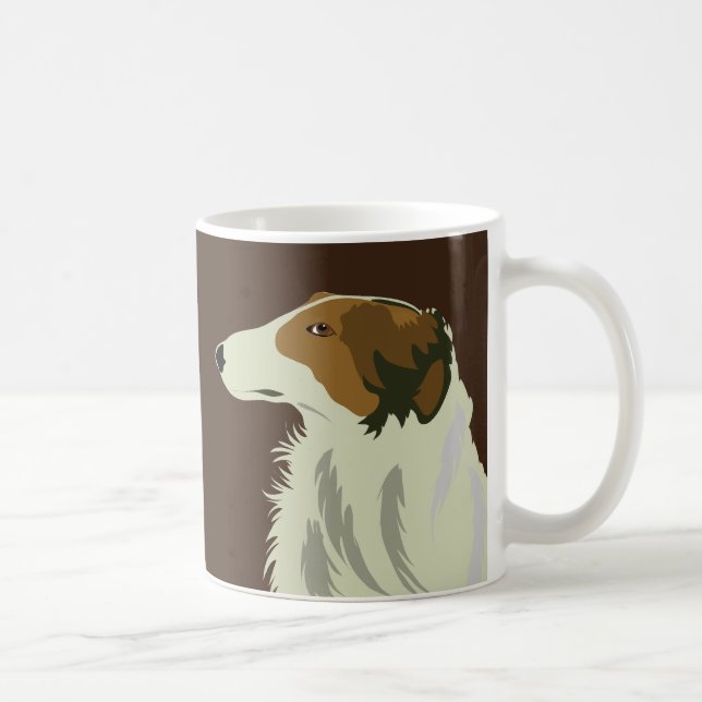 BORZOI Hund Kaffeetasse (Rechts)