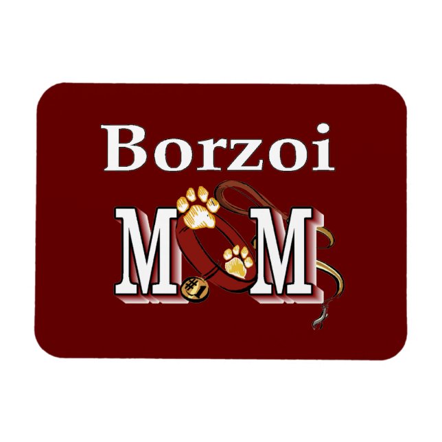Borzoi Hund MAMA Magnet (Horizontal)