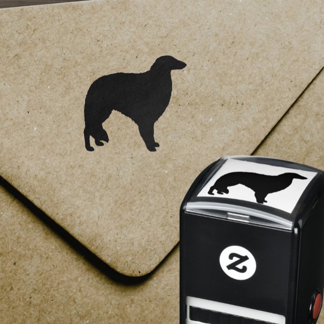 Borzoi-Hunde-Silhouette Permastempel (Von Creator hochgeladen)