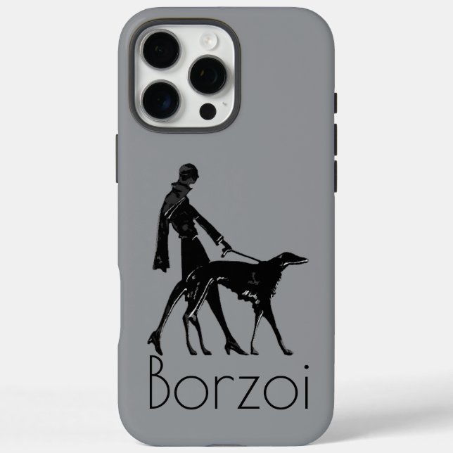 Borzoi iPhone 16 Pro Max Hülle (Rückseite)