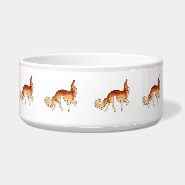 Borzoi Keramik Pet Bowl Napf (Vorderseite)