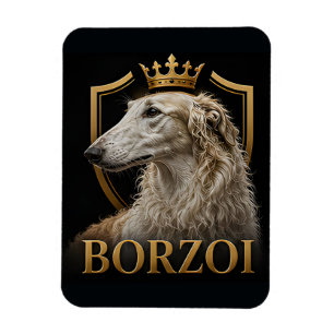 Borzoi Königshund Elegante Windhund-Liebhaber Magnet