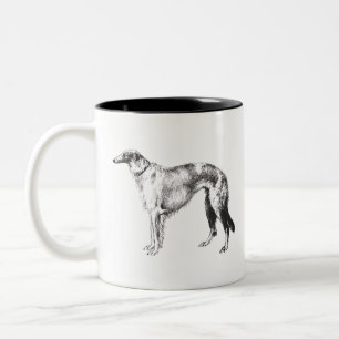 Borzoi Martynow Radierung Zweifarbige Tasse