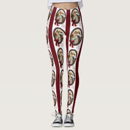 Borzoi Merry Christmas Leggings