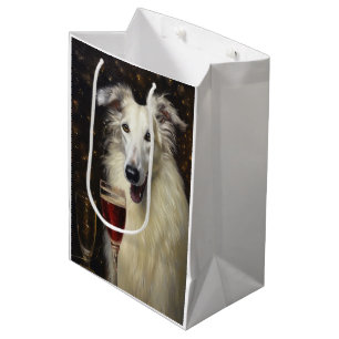 Borzoi-Neujahr Mittlere Geschenktüte