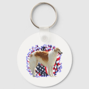 Borzoi Patriot Schlüsselanhänger