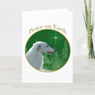 Borzoi Peace Feiertagskarte