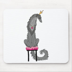 Borzoi Prinzessin Grau Mousepad