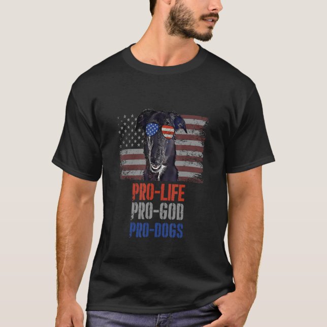 Borzoi Pro Life Pro God Pro Hunde T-Shirt (Vorderseite)