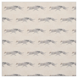 Borzoi Russischer Wolfhound Hund Kunstwerk Stoff