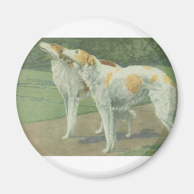 Borzoi (Russischer Wolfhound) Magnet (Vorne)