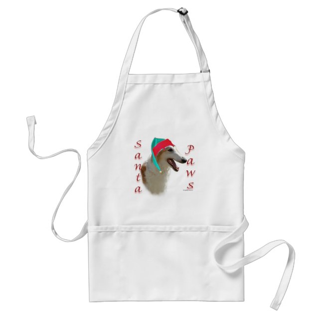 Borzoi Santa Paws Schürze (Vorne)