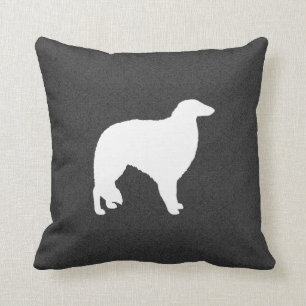 Borzoi-Silhouette Kissen