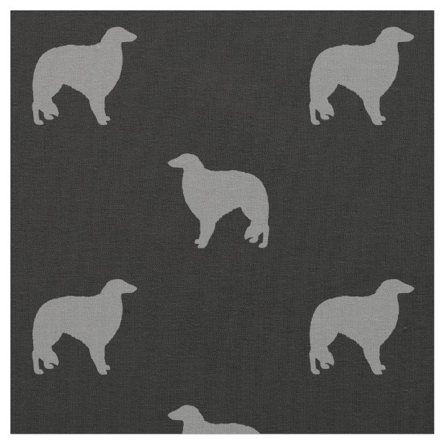 Borzoi-Silhouette-Muster Stoff (Nahaufnahme)