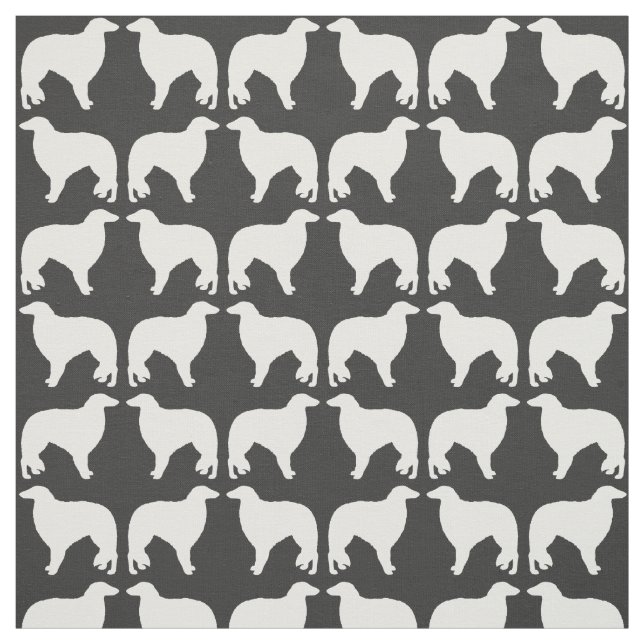 Borzoi-Silhouette-Muster Stoff (Muster)