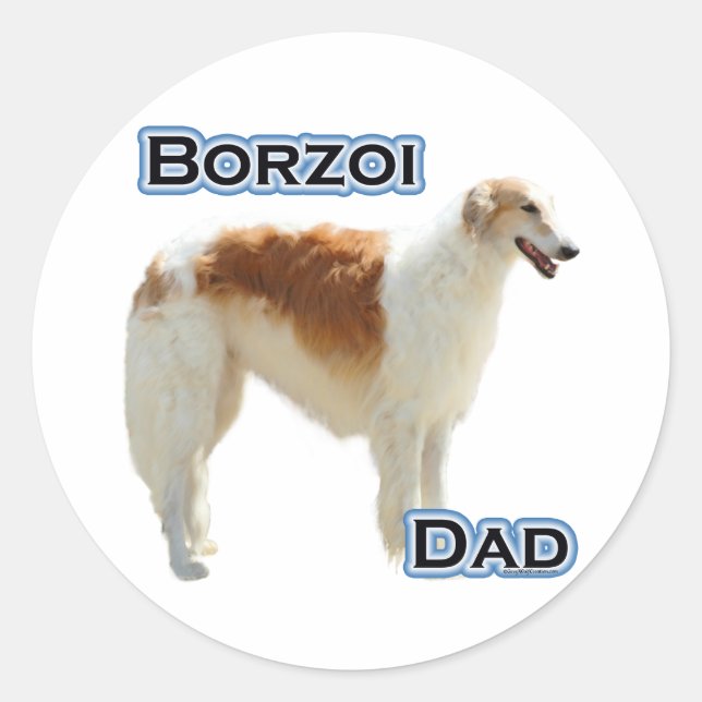 Borzoi Vater 4 - Aufkleber (Vorderseite)