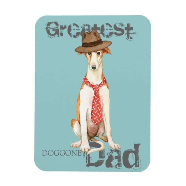 Borzoi-Vater Magnet (Vertikal)
