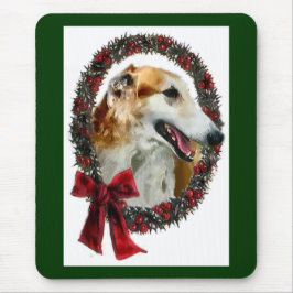 Borzoi Weihnachtsgeschenke Mousepad