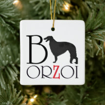 Borzoi Weihnachtsschmuck