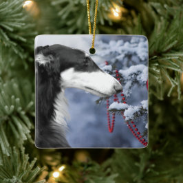 Borzoi Weihnachtsschmuck