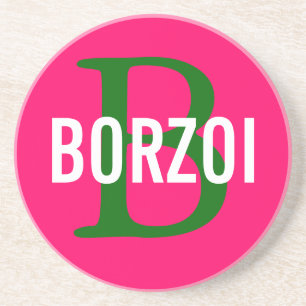 Borzoi-Zucht-Monogramm-Entwurf Untersetzer
