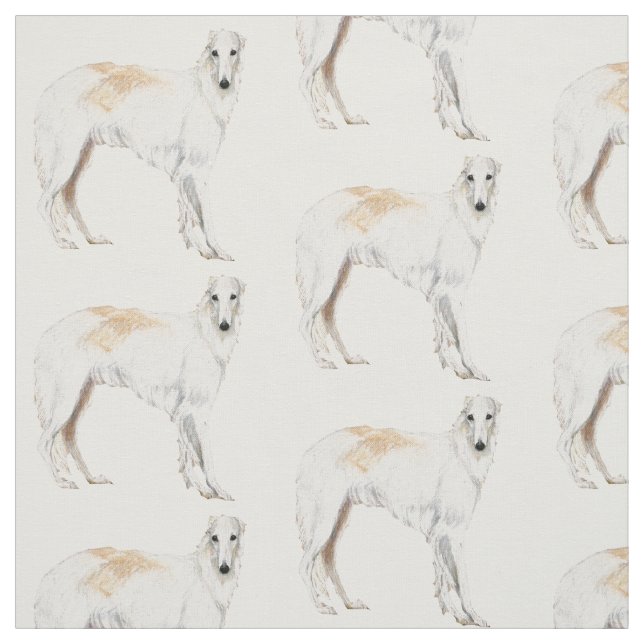 Borzoirussischer Wolfhound-stehendes Stoff (Muster)