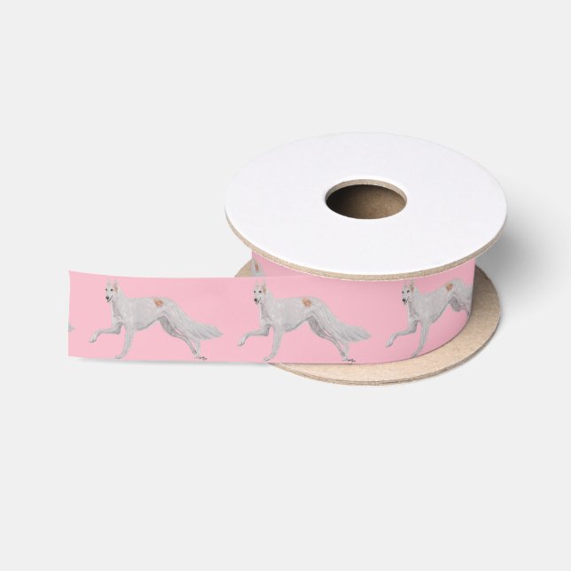 Borzoirussisches Wolfhound-laufender Satinband (Spule)