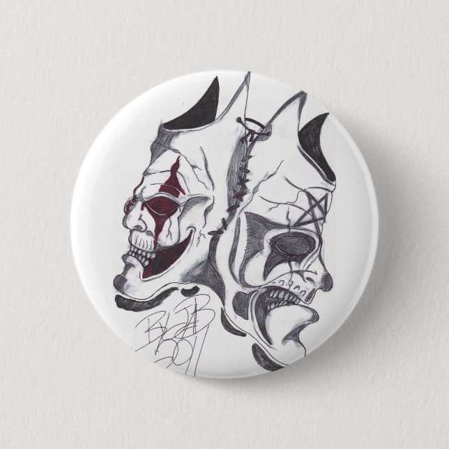 Bös--Grr Knopf Button (Vorderseite)