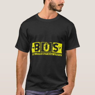 Bos Logan International Airport Taxiway Schild Pil T-Shirt