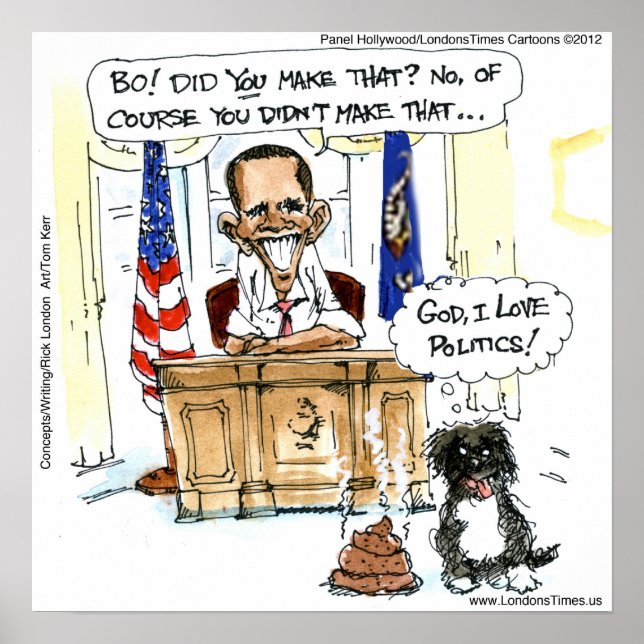 Bos Unfall in der Oval Office lustiges Poster (Vorne)